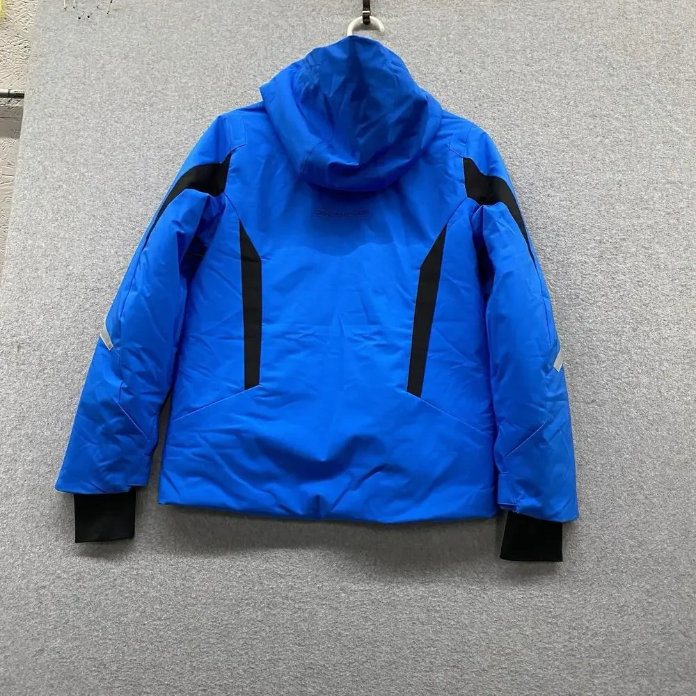 Obermeyer Boys Ski Jacket Teen L 14-16 Electric Blue Insulated Snow 41055 Hooded